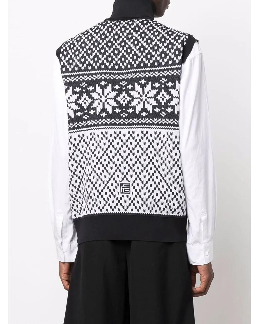 Fumito Ganryu Black Roll-Neck Sleeveless Jumper