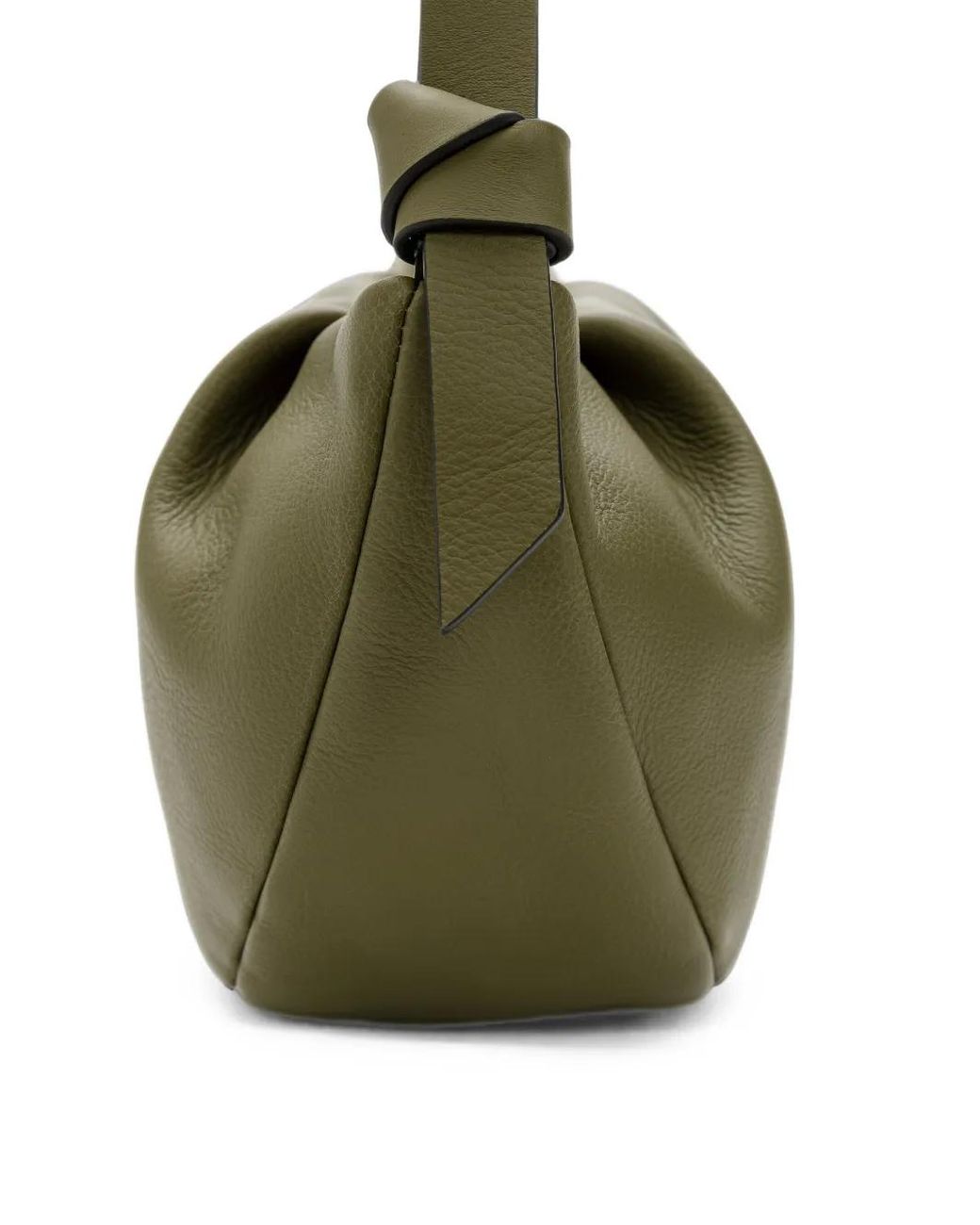 La Portegna Green Claudia Croissant Shoulder Bag