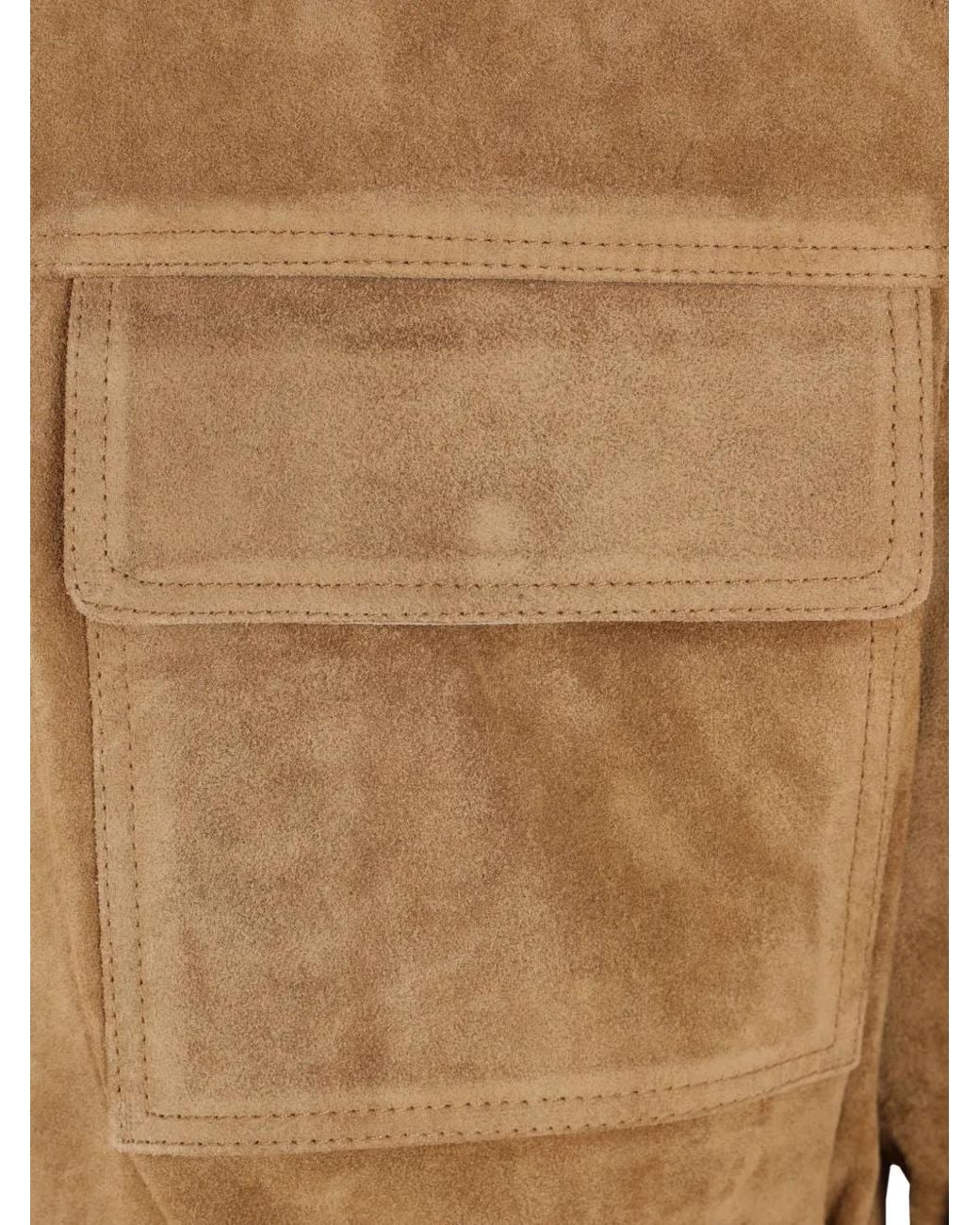 Arma Natural Belted Suede Jacket for men