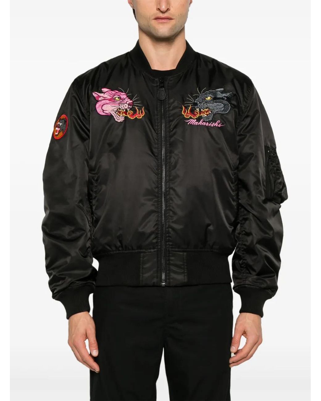 Maharishi 5345 Duality Panther Ma1 Bomber Jacket in Black for Men