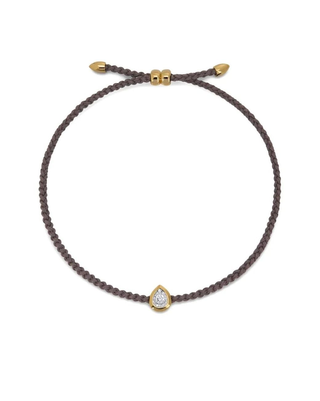 Monica Vinader White Laboratory-Grown Pear-Diamond Bracelet
