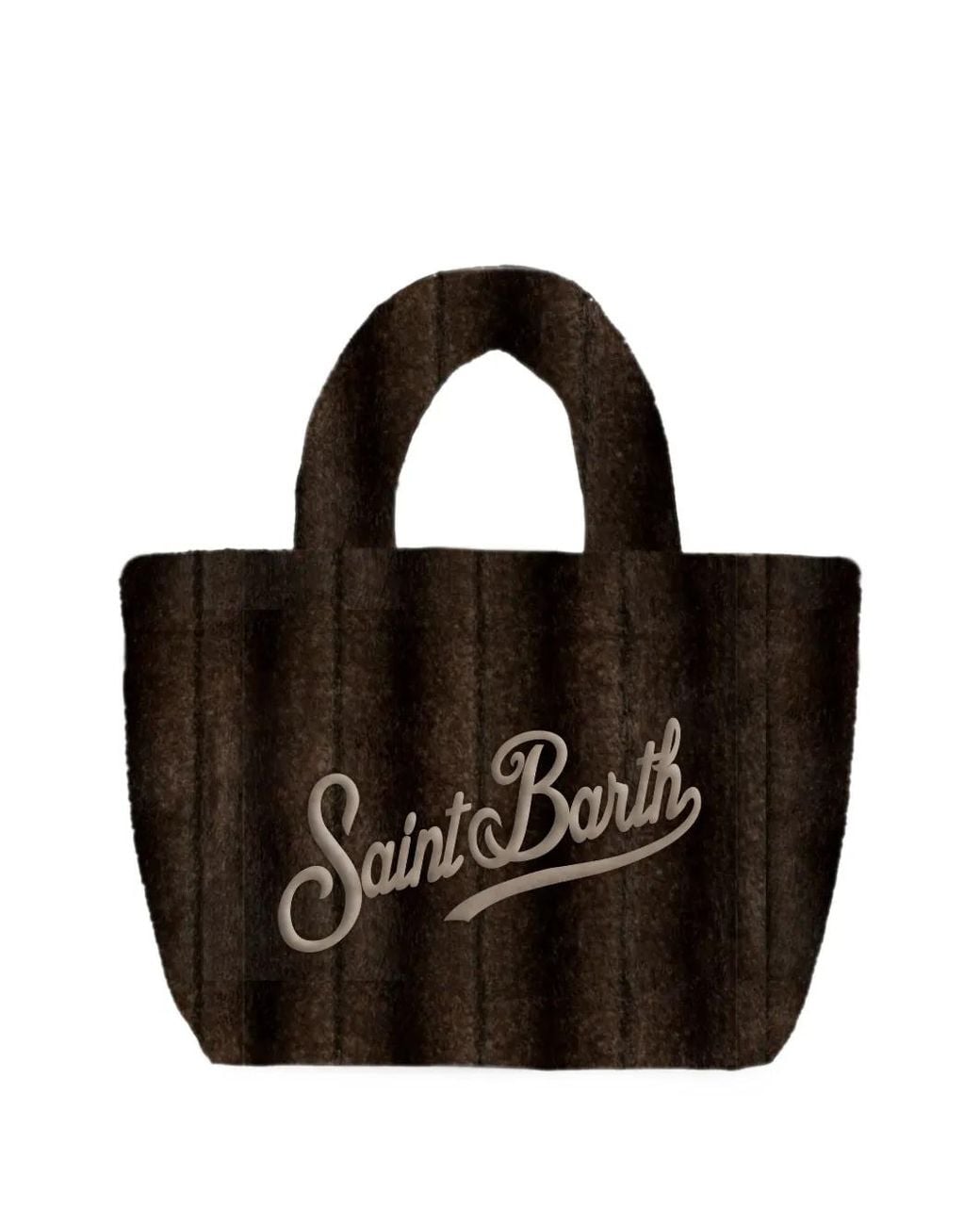 Mc2 Saint Barth Black Sac Cabas À Logo Brodé