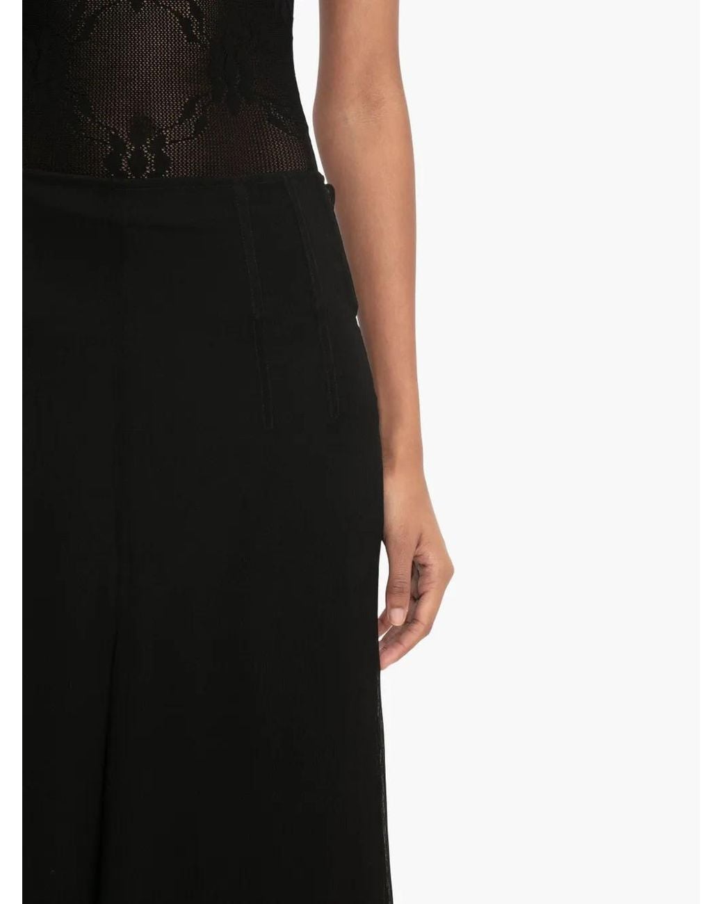 Victoria Beckham Black Corset-Style Skirt