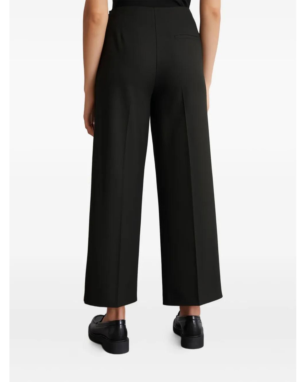 Marc O' Polo Black Pressed-Creased Trousers