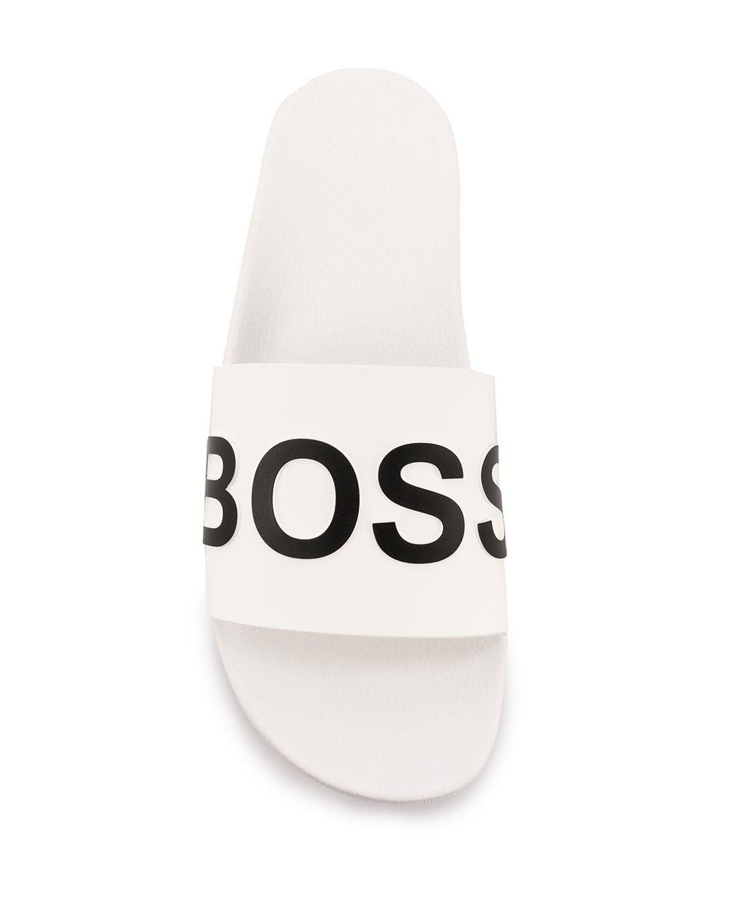 BOSS by HUGO BOSS Pantoletten mit Logo in Weiß für Herren - Lyst