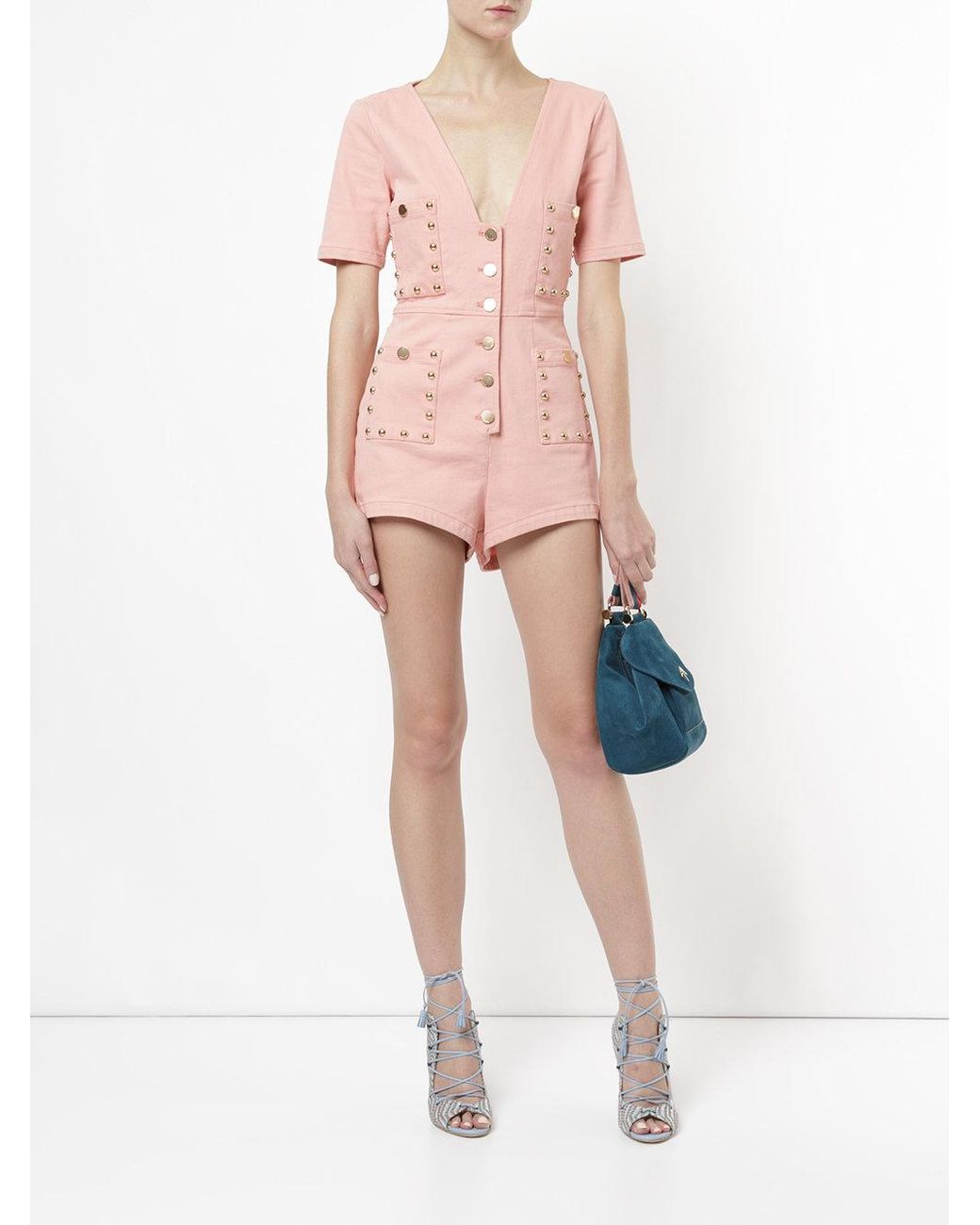 Alice McCALL Cotton All Day All Night Playsuit in Pink & Purple (Pink) |  Lyst Australia