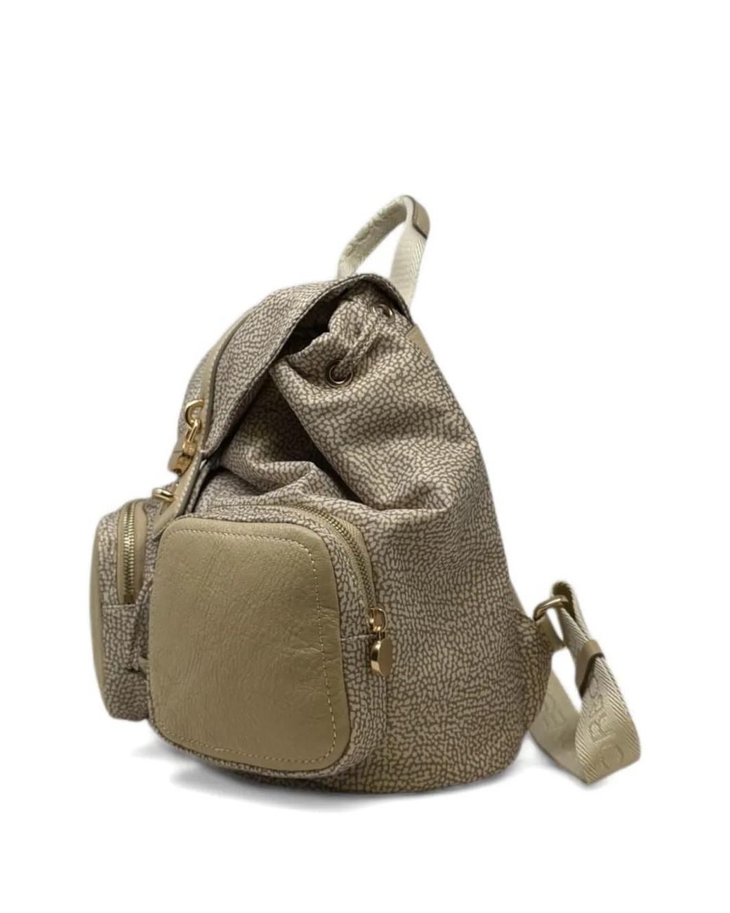 Borbonese Metallic Printed Backpack