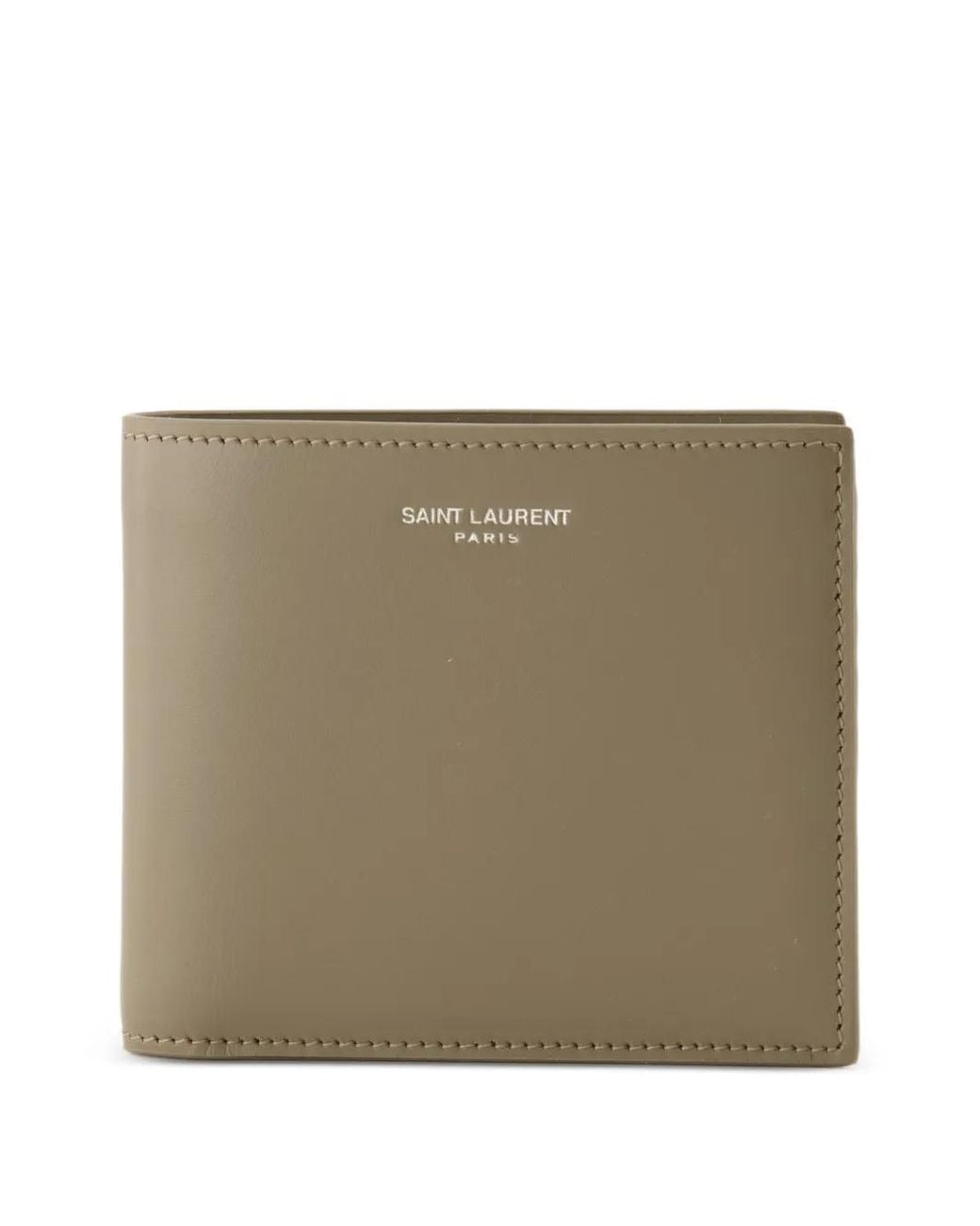Saint Laurent Natural Paris Logo-Print Wallet for men