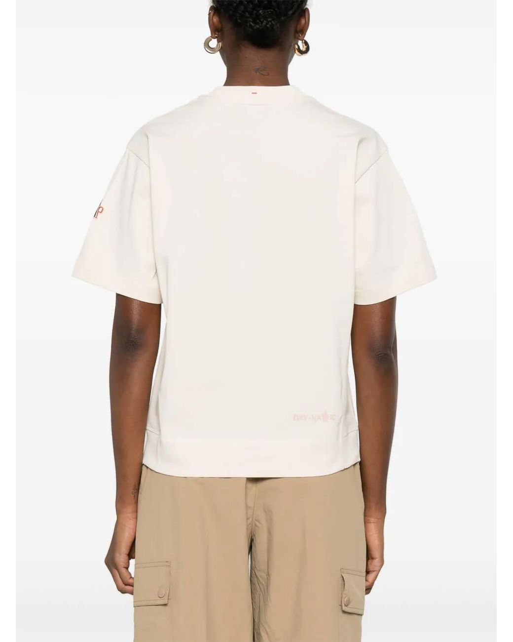 Moncler White Logo Cotton T-Shirt