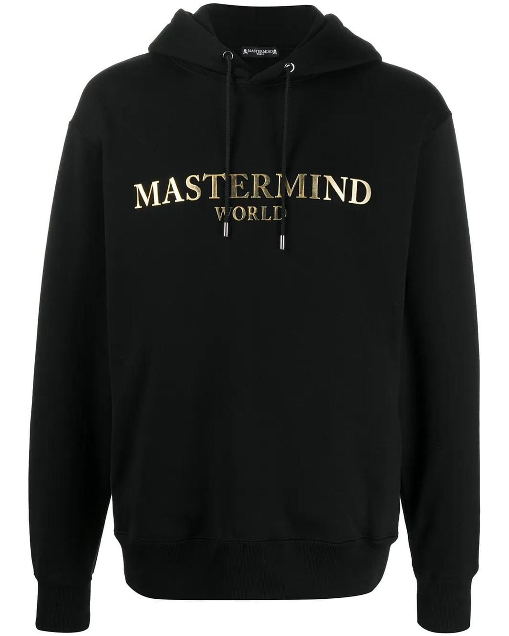 MASTERMIND WORLD Black Logo Plaque Hoodie for men