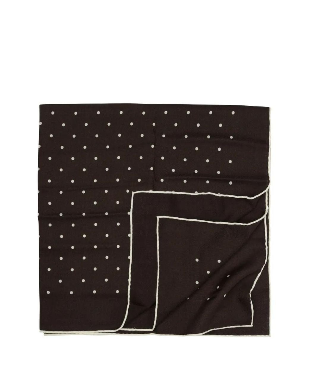 Destin Black Polka-Dot Wool Scarf