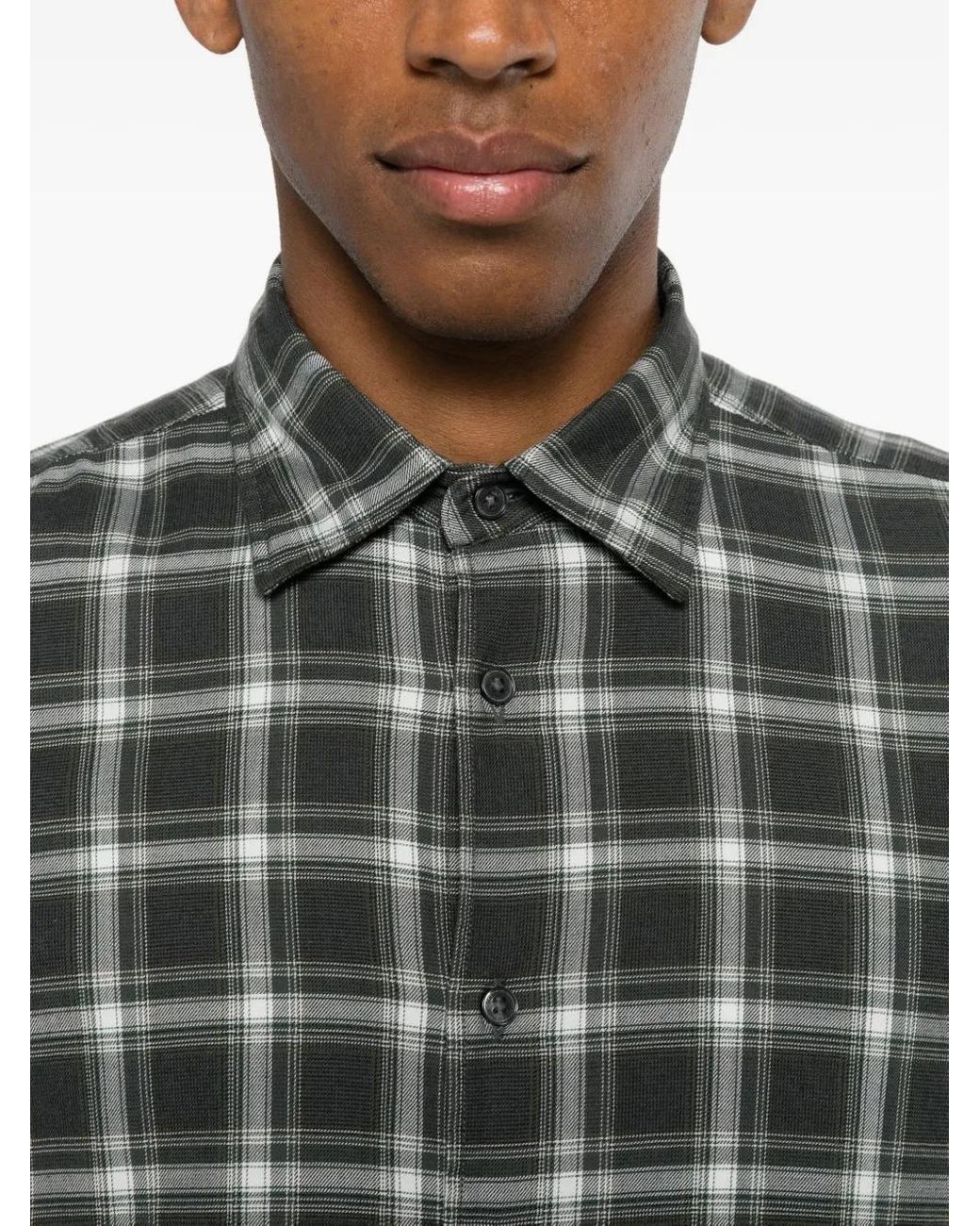 Marc O' Polo Gray Checked Long Sleeve Shirt for men