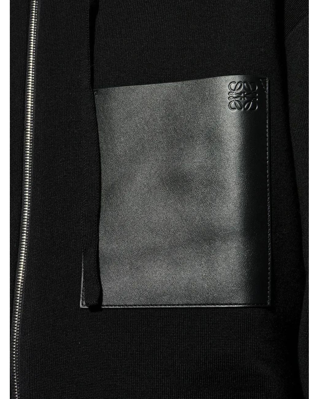 Loewe Black Zip-Up Hoodie for men