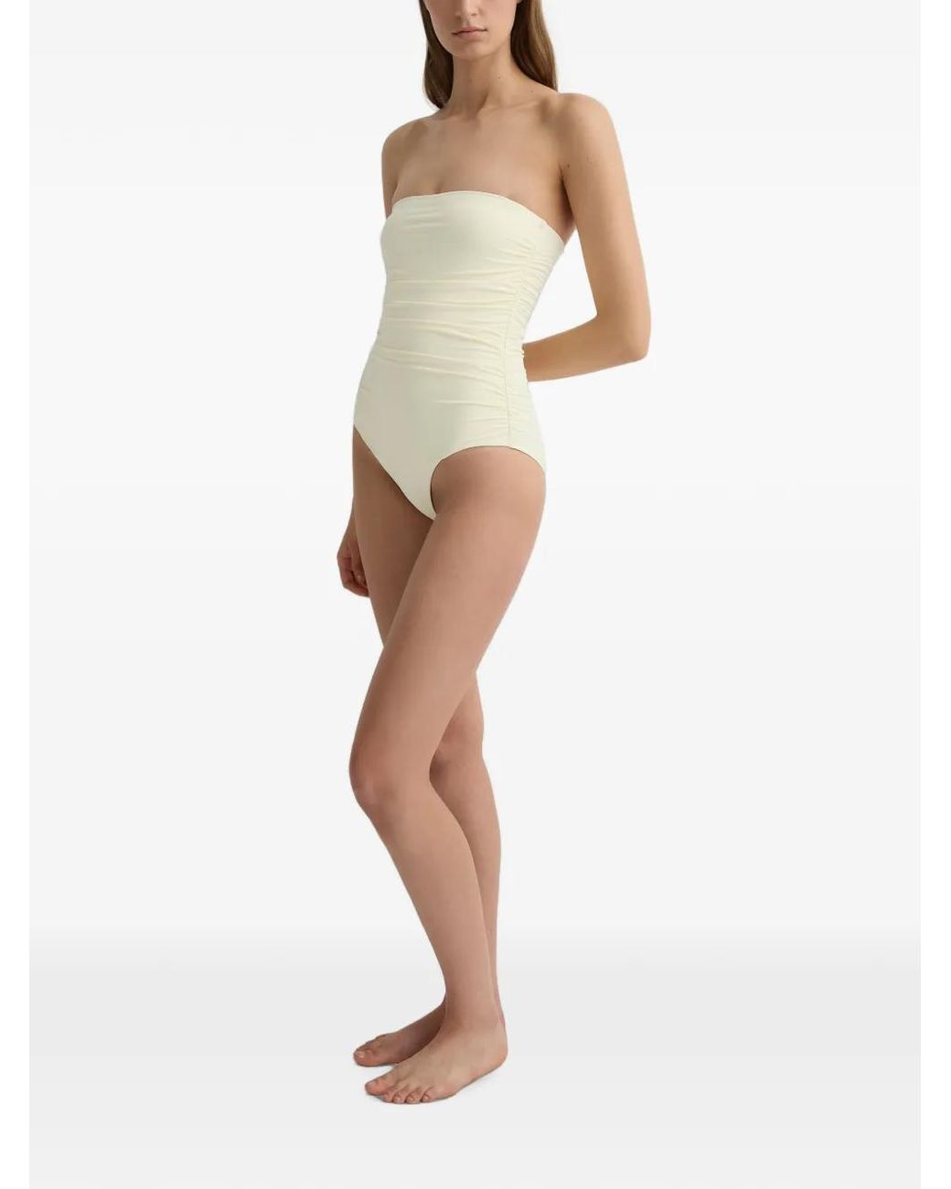 Bondi Born White Raya Ruched Swimsuit