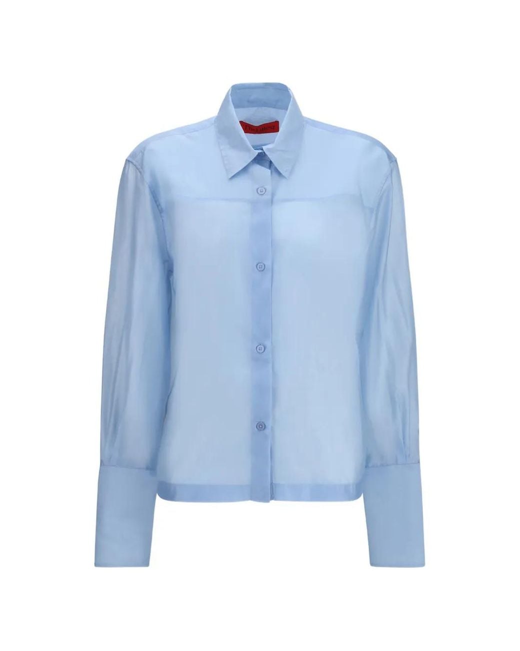 Thelatest Blue Codie Sheer Button-Down Shirt