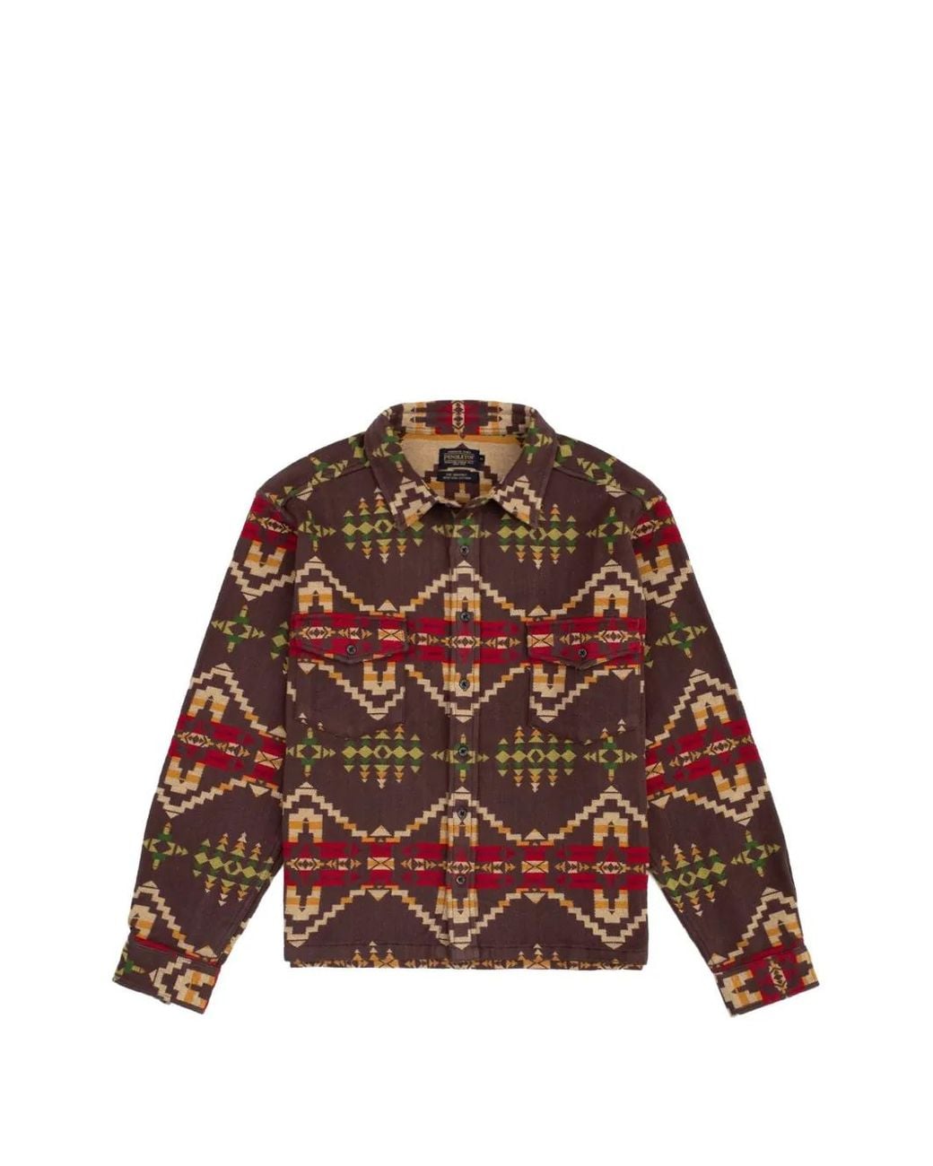 Pendleton Red La Pine Geometric-Pattern Shirt for men
