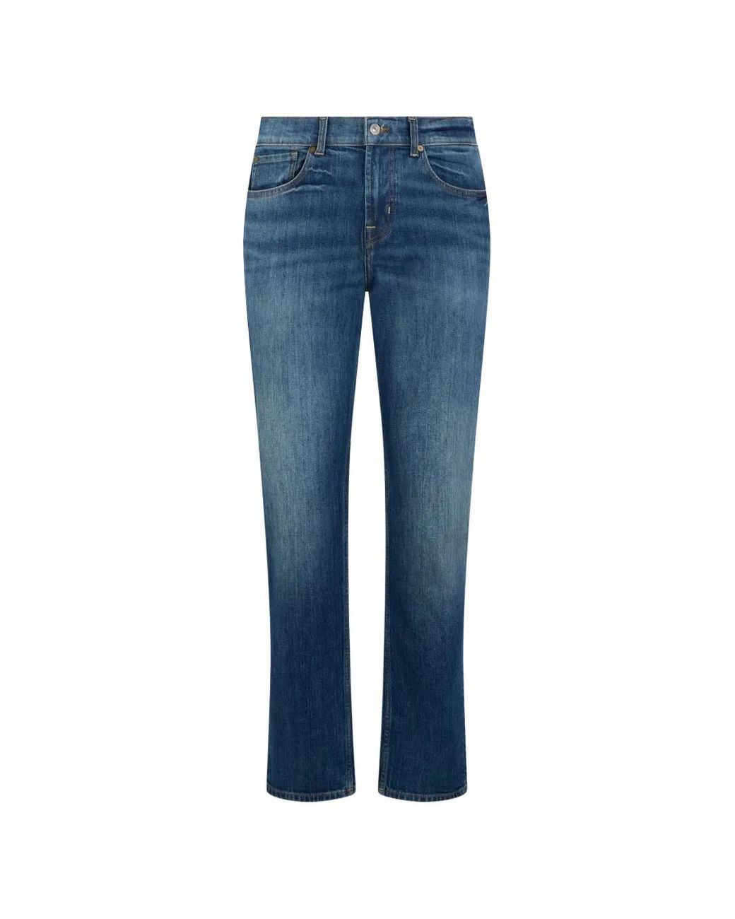 7 For All Mankind Blue Button-Fastening Jeans for men