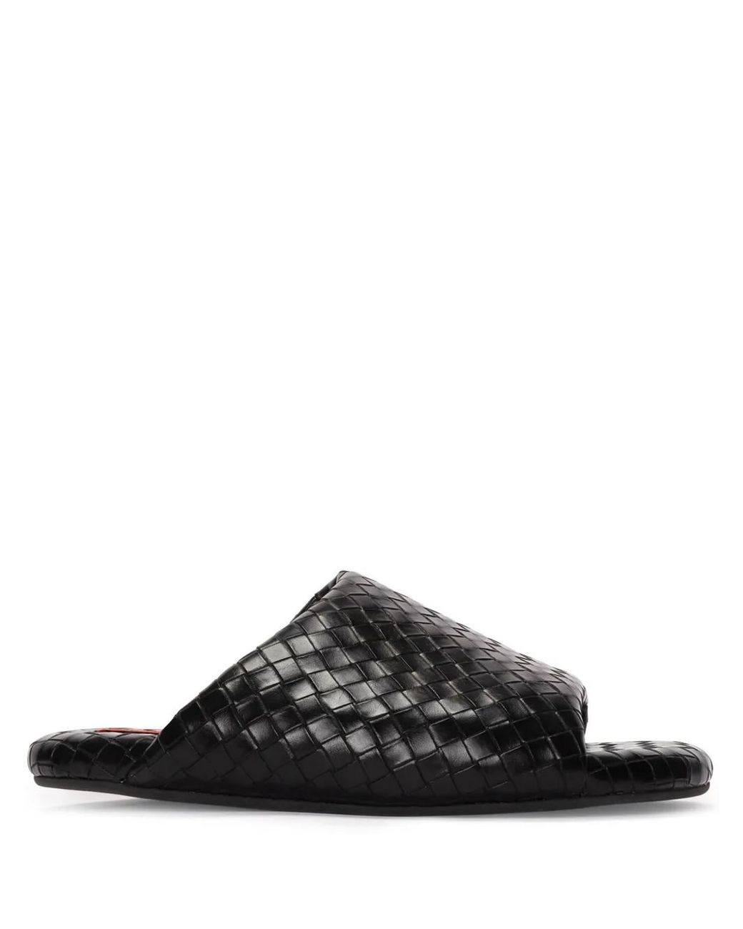 Simon Miller Black Woven-Design Bubble Slides