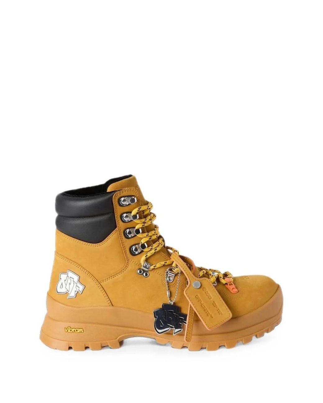 Off-White c/o Virgil Abloh Natural Logo-Patch Boots for men