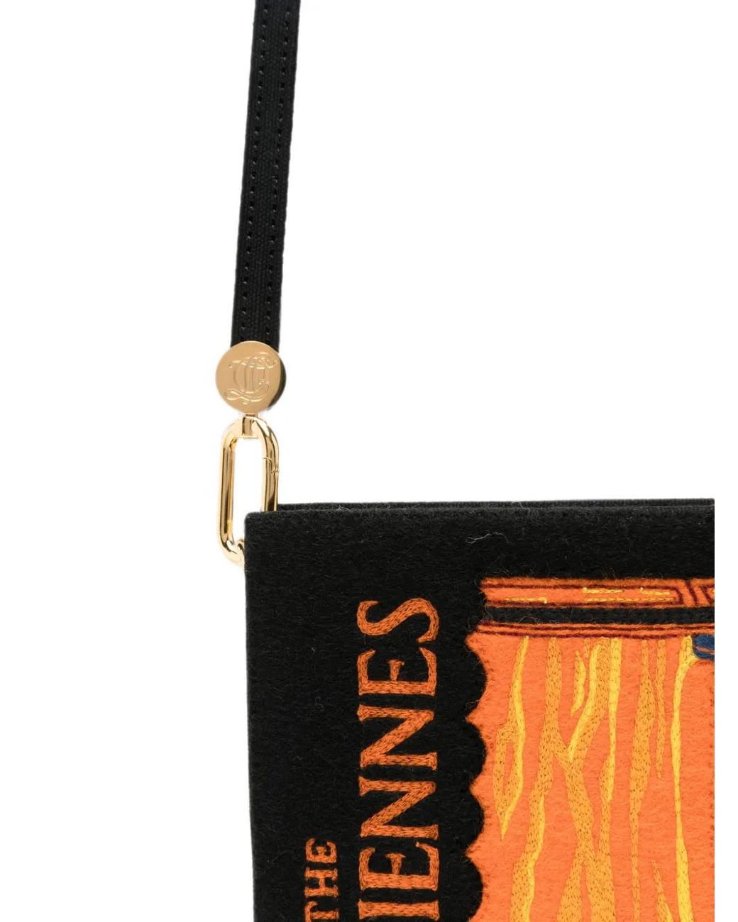 Olympia Le-Tan Black The Parisiennes Strapped Bag