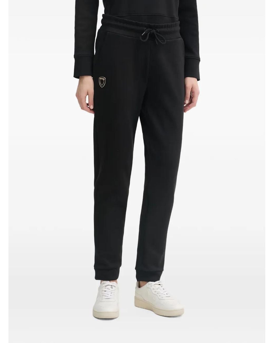 Blauer Black Madison Logo-Patch Drawstring Track Pants