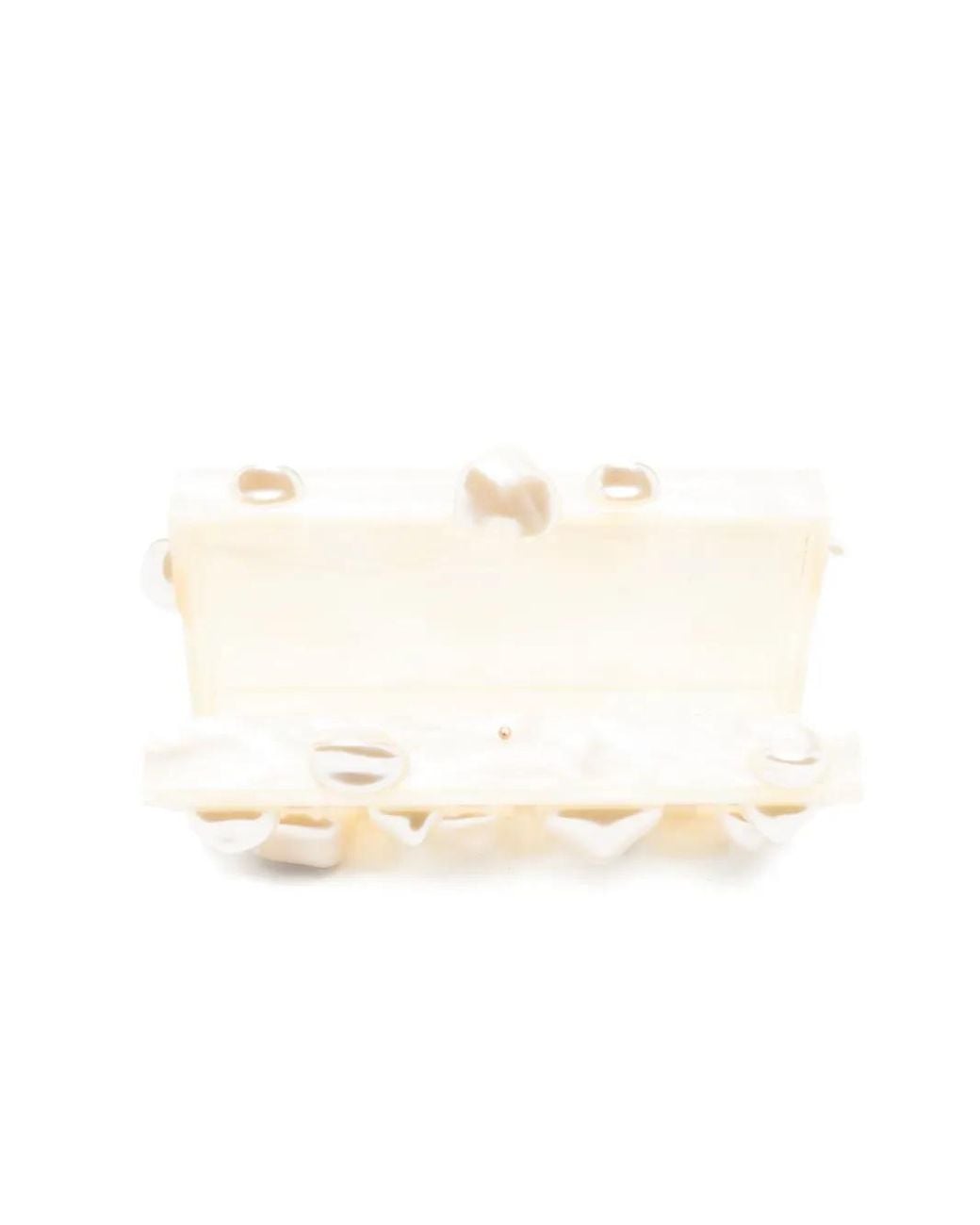 Cult Gaia Natural Orbs Pearl-Embellished Clutch
