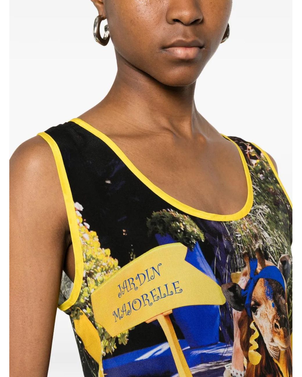 The Artistylist Blue Graphic-Print Tank Top