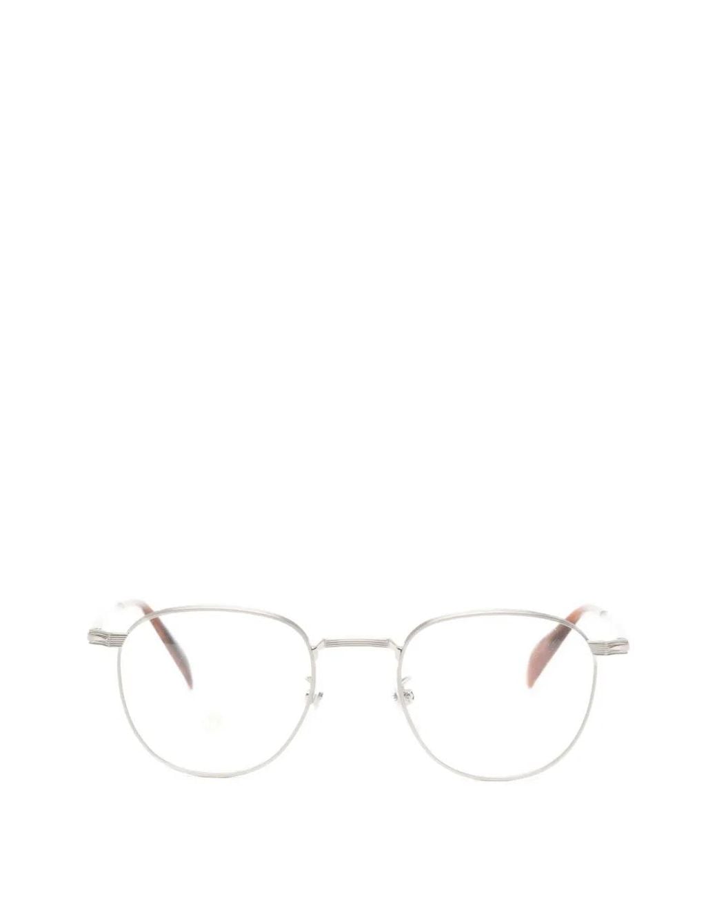 David Beckham White Geometric-Frame Glasses