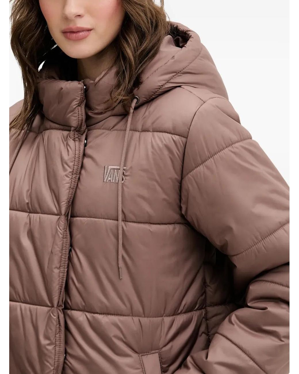 Vans Brown Hooded Quilted Jacket