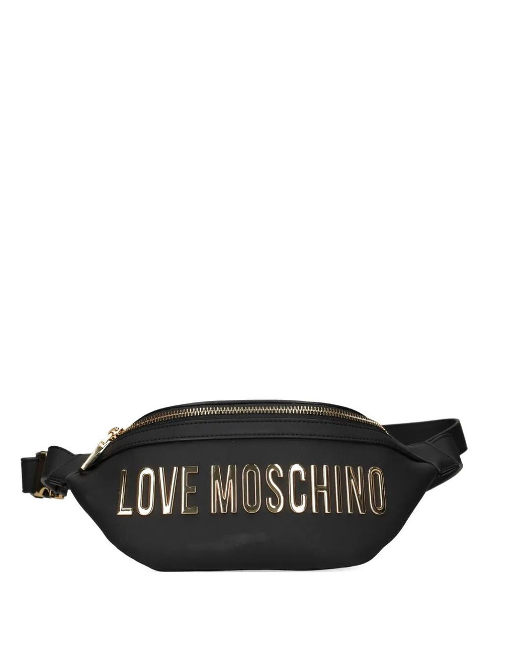 Love Moschino Black Logo-Appliqué Belt Bag