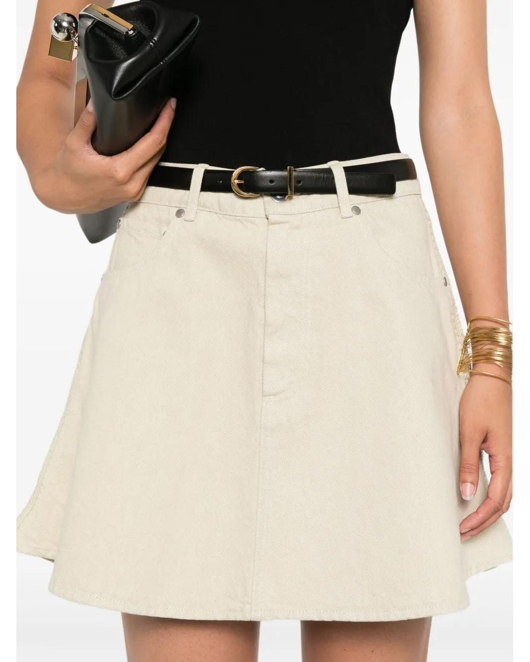 Nanushka Natural Neah Mini Skirt