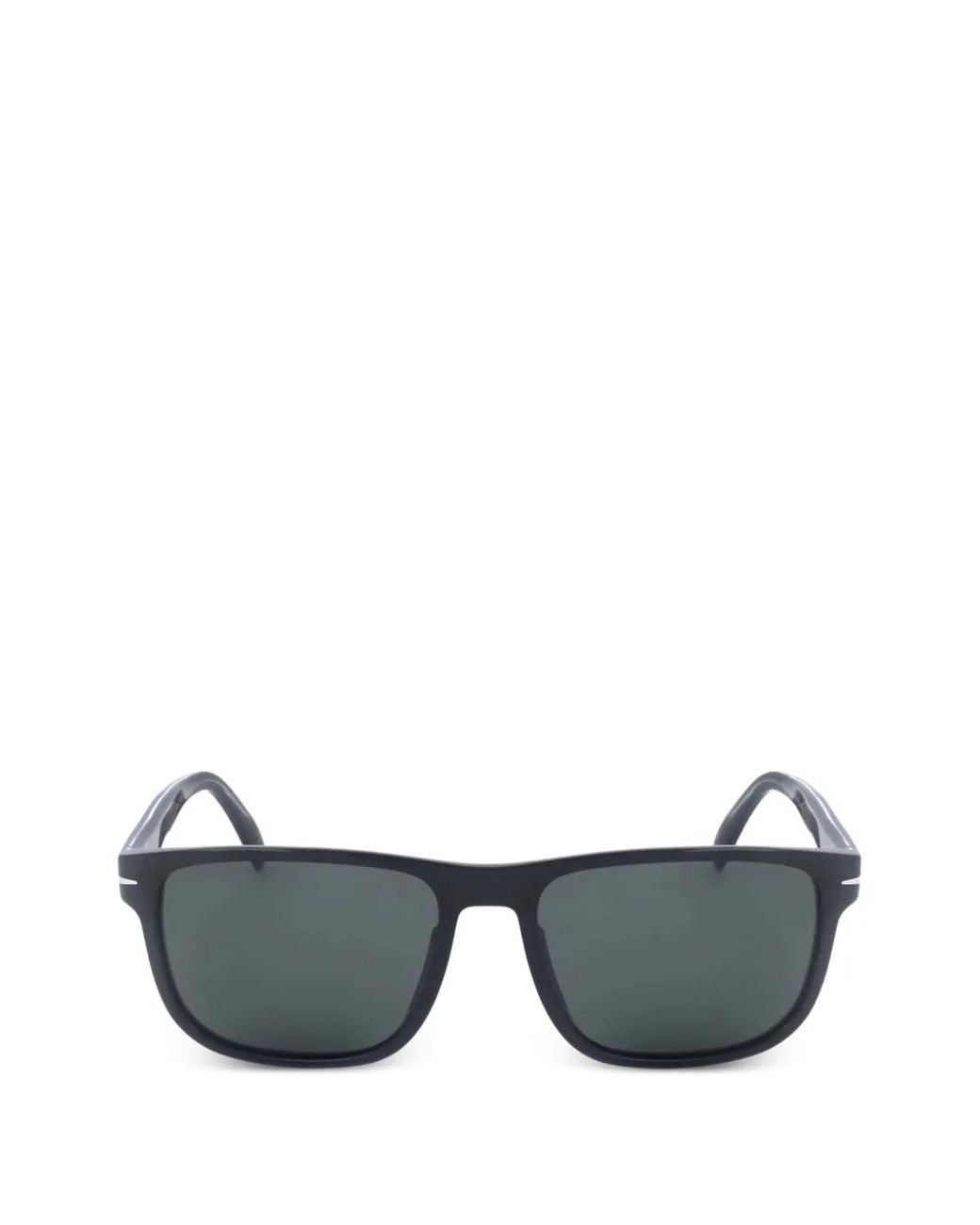 David Beckham Gray Rectangle-Frame Sunglasses for men