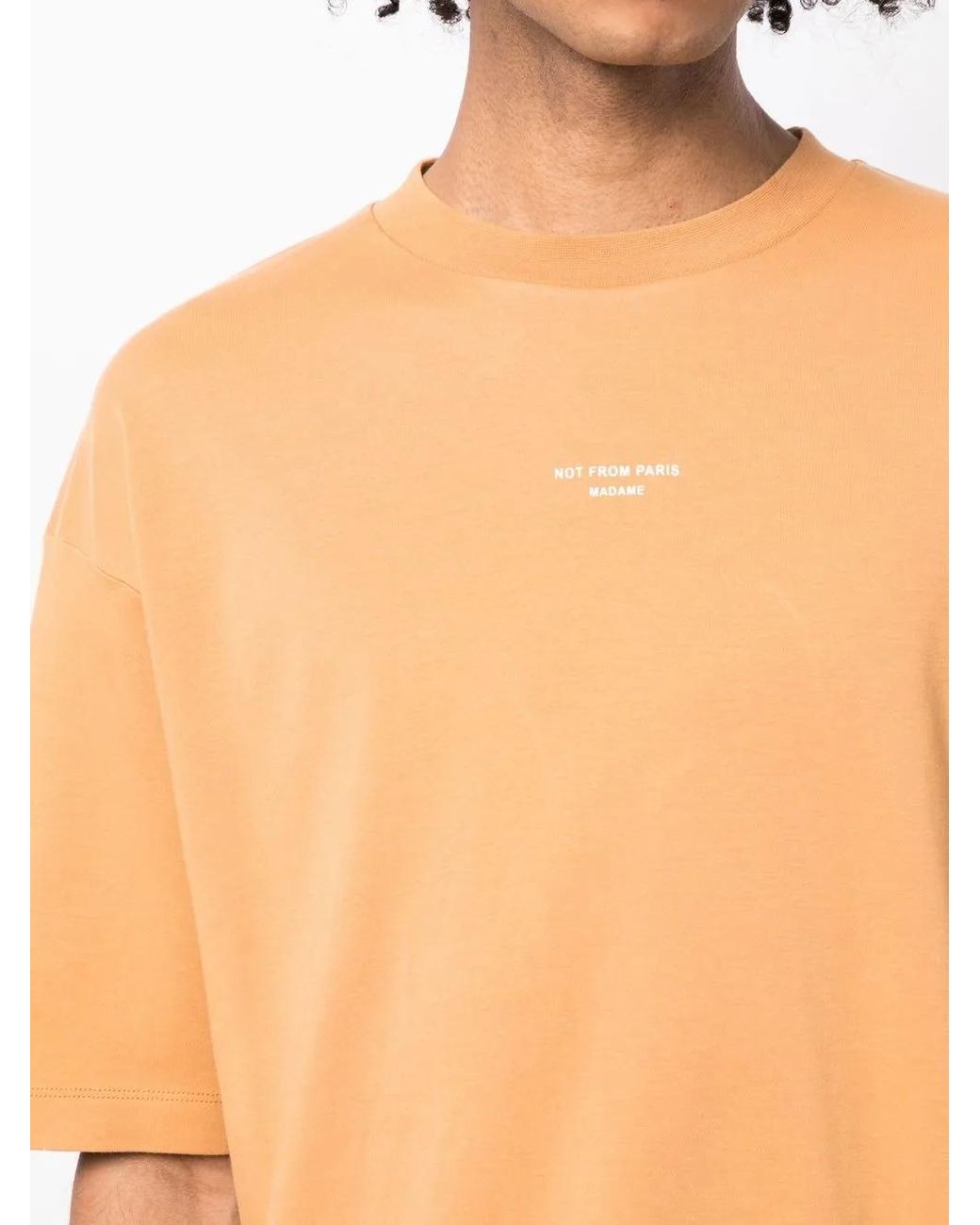 Drole de Monsieur Orange Logo-Print Cotton T-Shirt for men