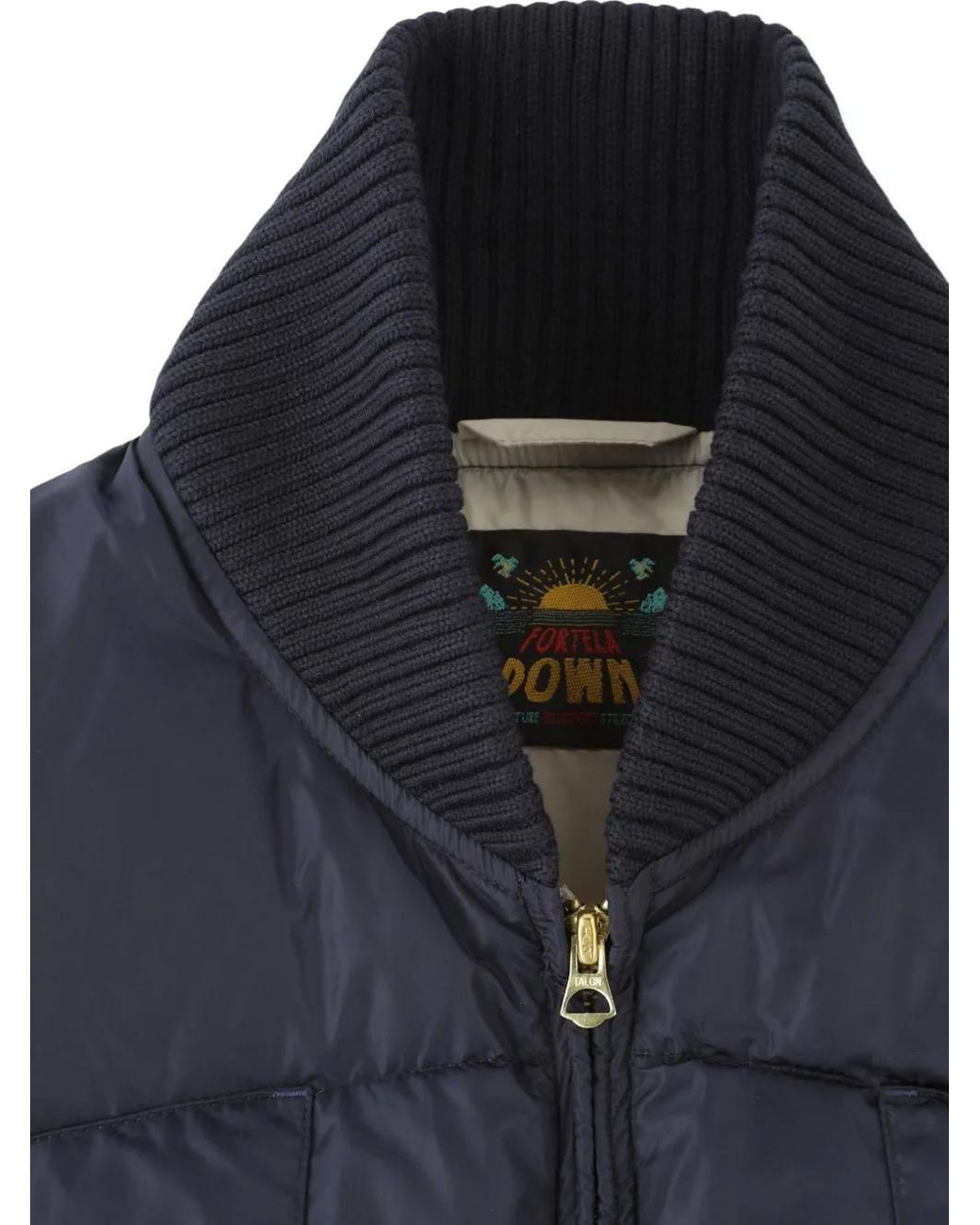 Fortela Blue Queen Quilted Ribbed Vest for men
