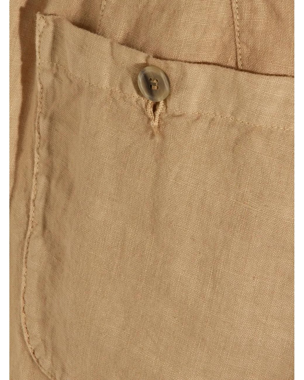 Altea Natural Drawstring-Waist Trousers for men