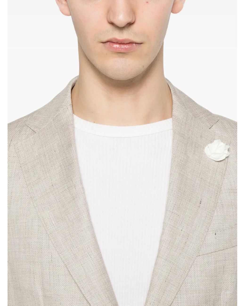 Boss White Slim-Fit Blazer Jacket for men