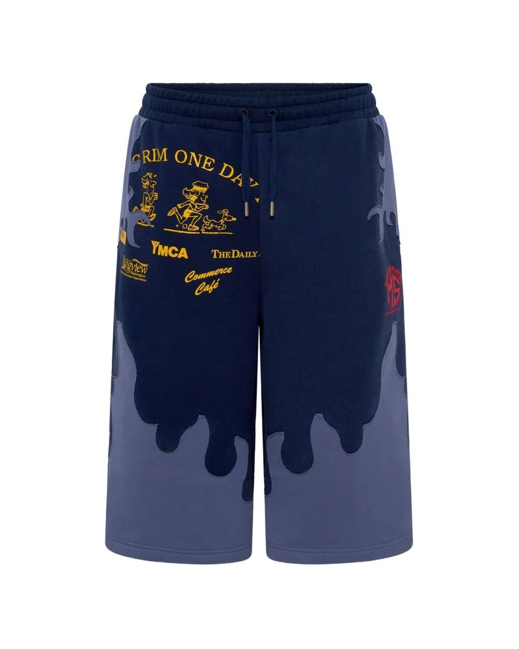 Shorts Con Design Patchwork di MARINE SERRE in Blue