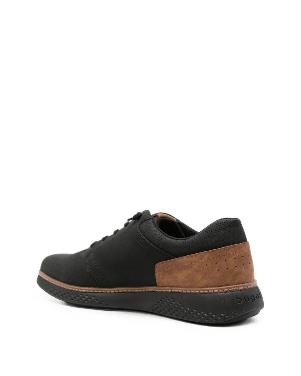 Bugatti Black Perforated Panelled Sneakers for men