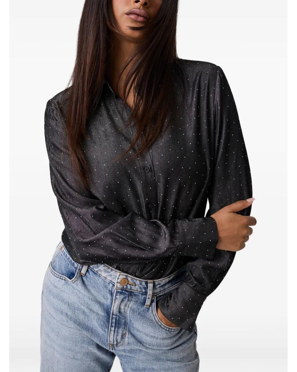 Guess Black Studded Shirt