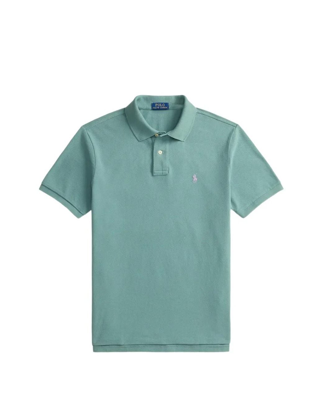 Polo Ralph Lauren Blue Embroidered Pony Mesh Polo Shirt for men