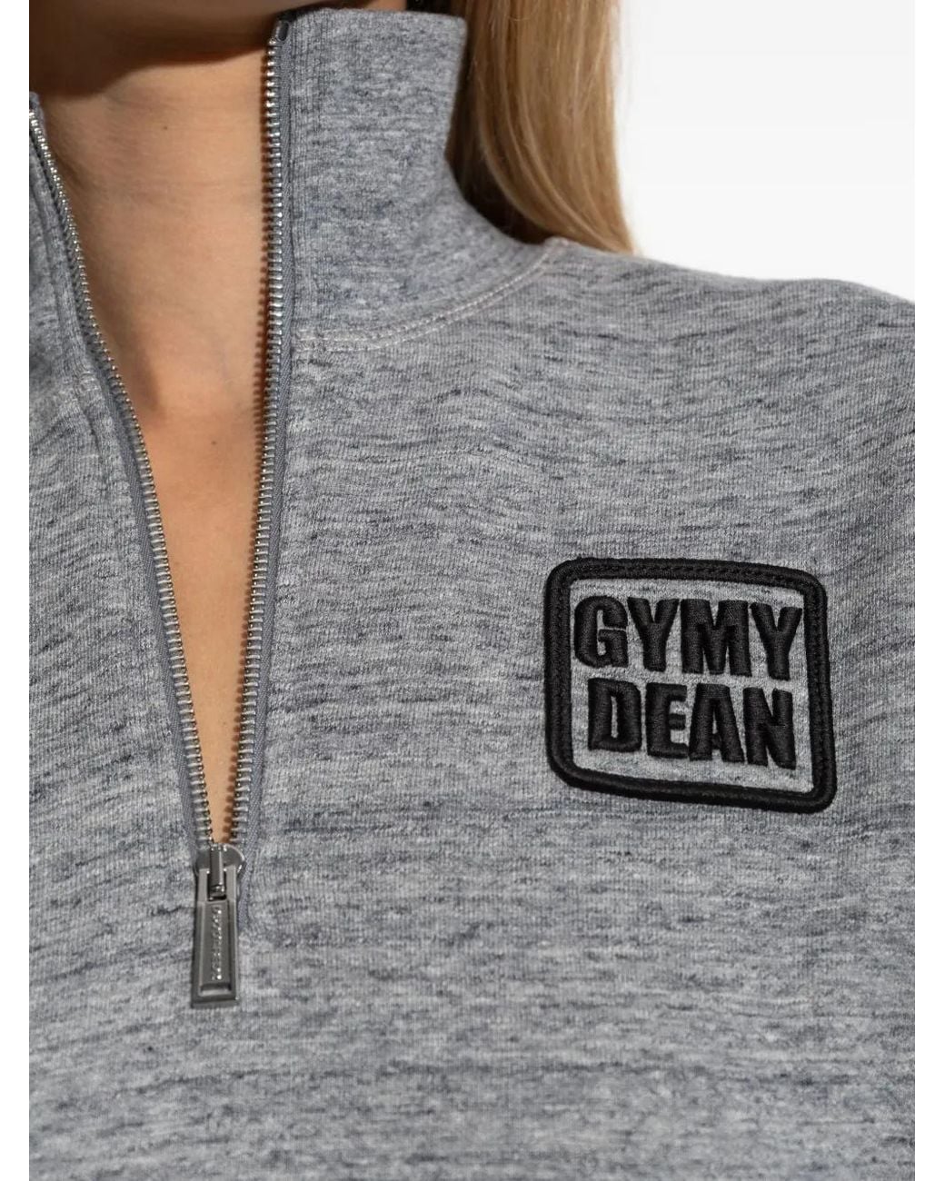 DSquared² Gray Zip Appliqué Knitwear