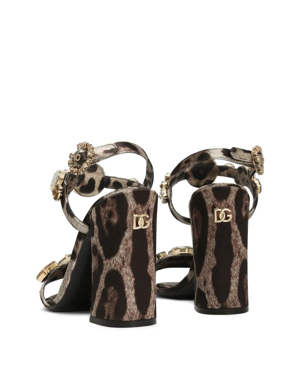 Dolce & Gabbana Metallic Gemstone-Embellished Sandals