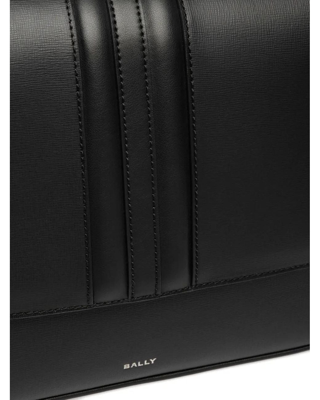 メンズ Bally Mythos ストライプ ショルダーバッグ Black
