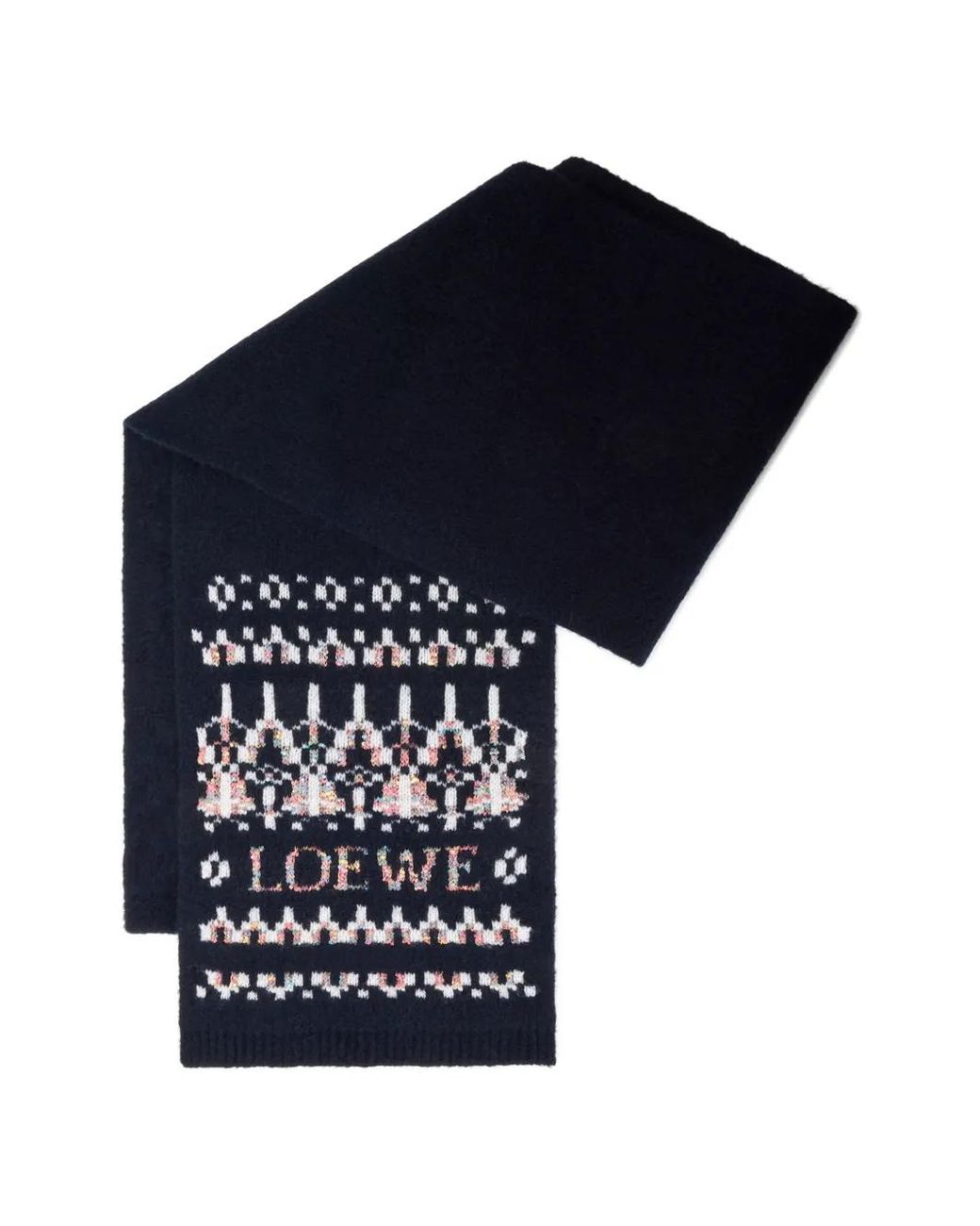 Loewe Blue Patterned Scarf