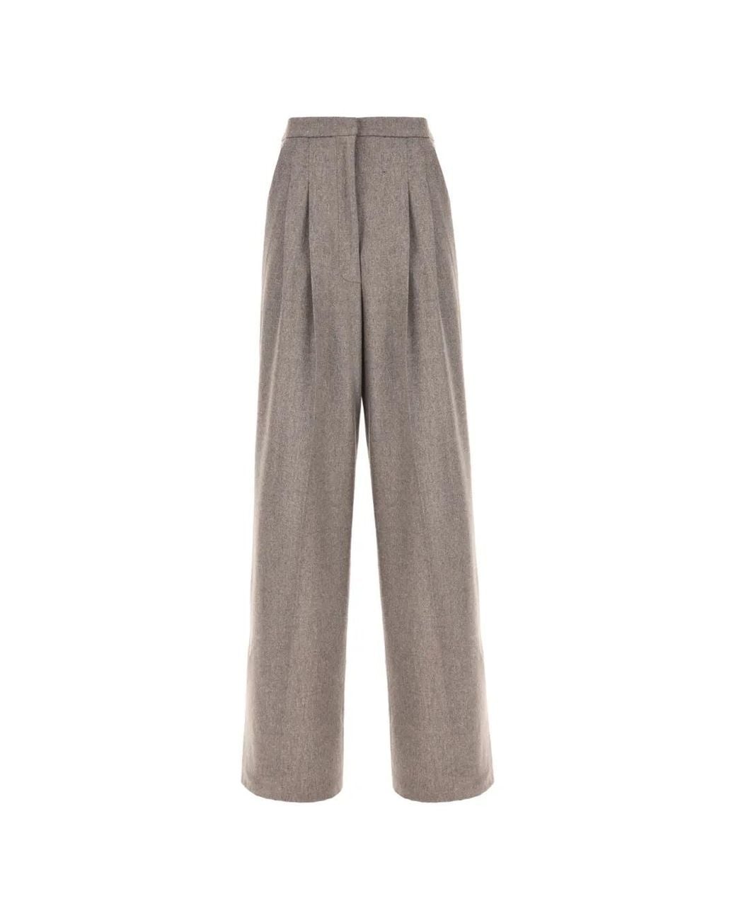 PT Torino Gray Pantalon Ample À Design Plissé