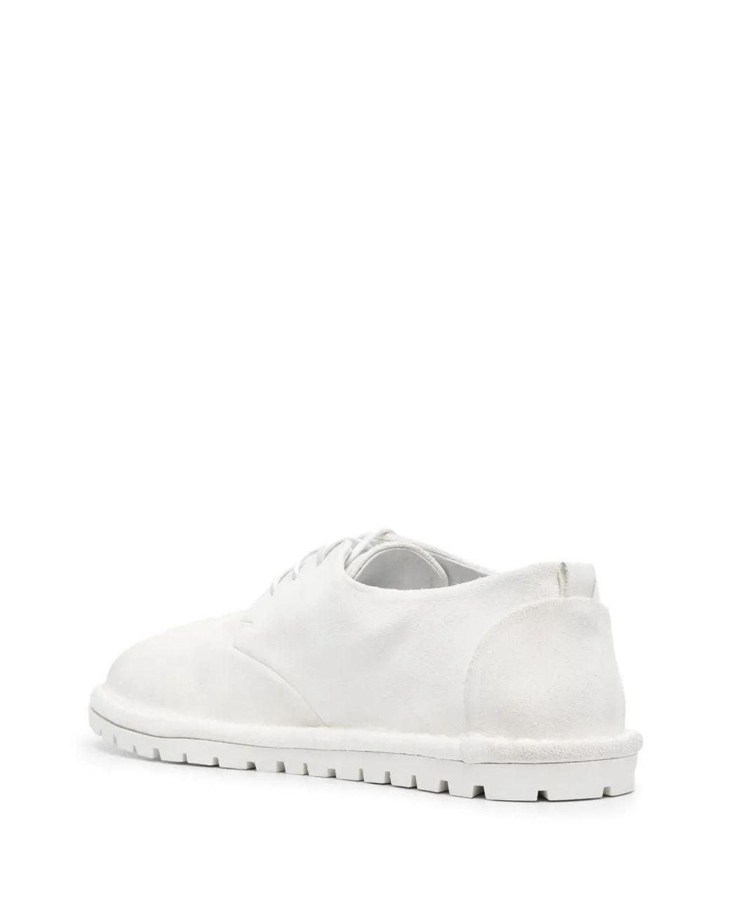 Marsèll White Sancrispa Suede Derby Shoes