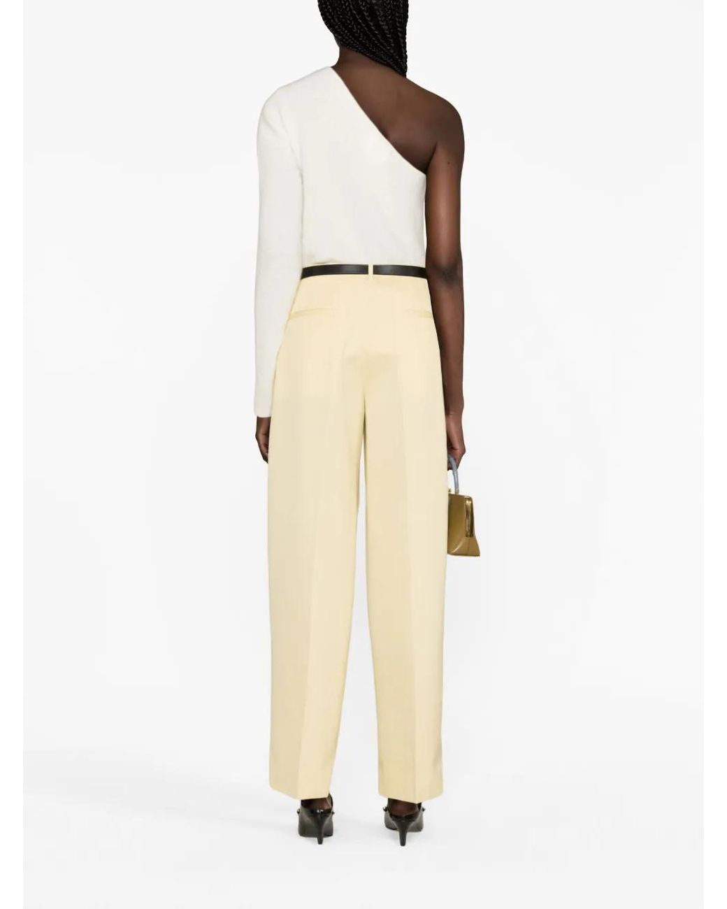 Jil Sander Natural Regular Butter Wool Trousers