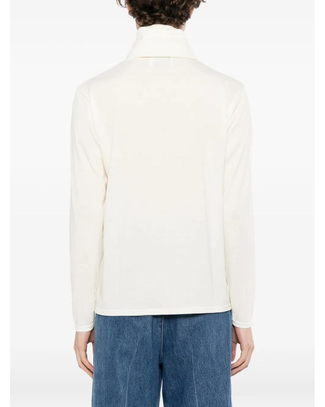 Rainmaker White High-Neck T-Shirt for men