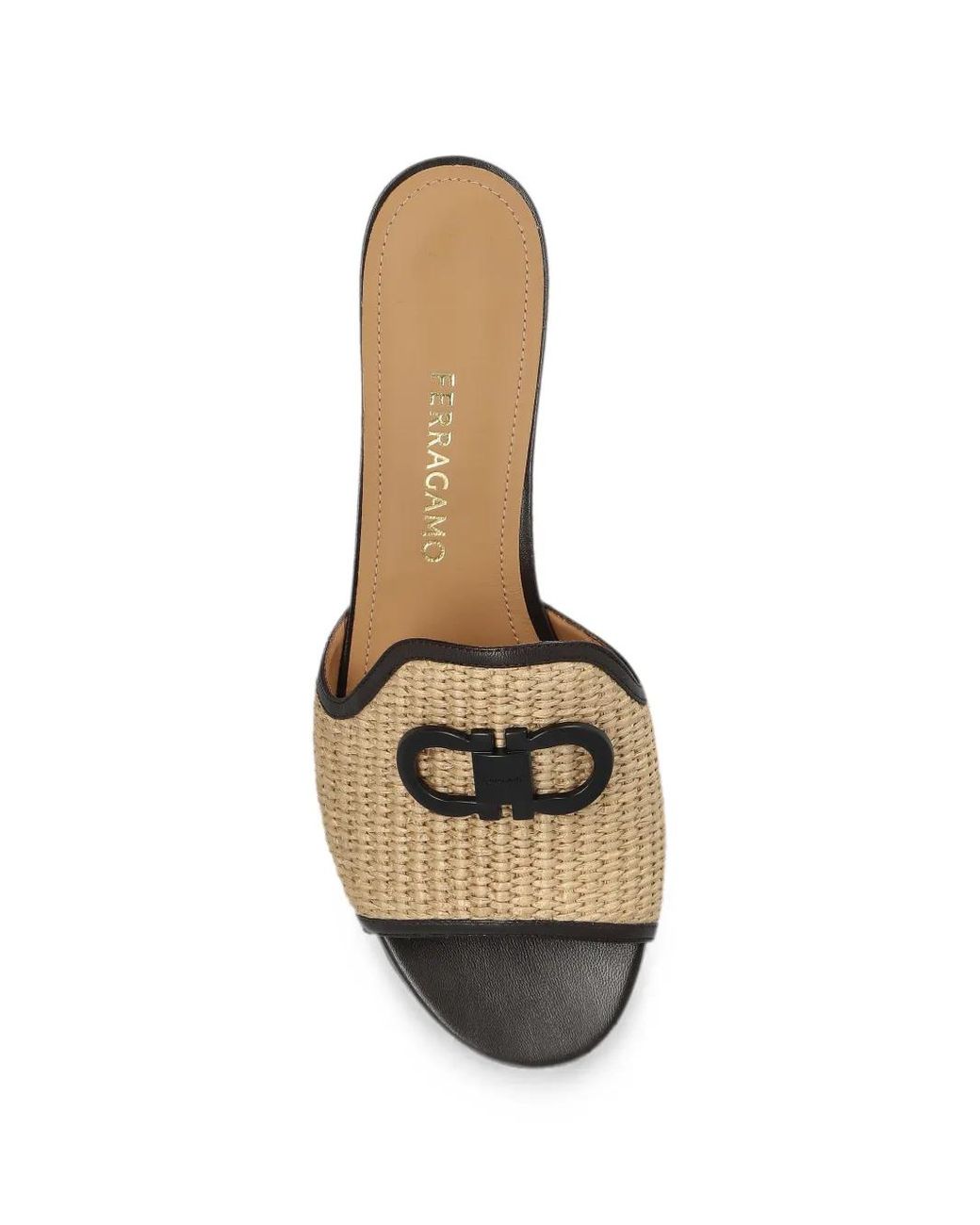 Ferragamo Metallic Gancini-Ornament Sandals