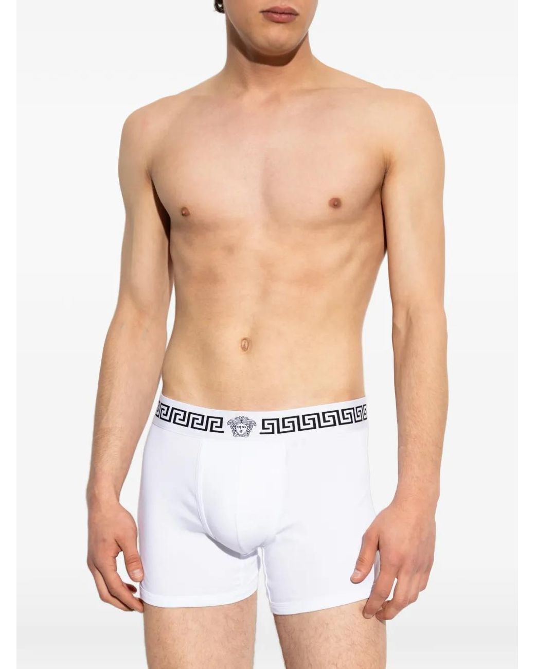 Versace White Greca Medusa Boxers for men